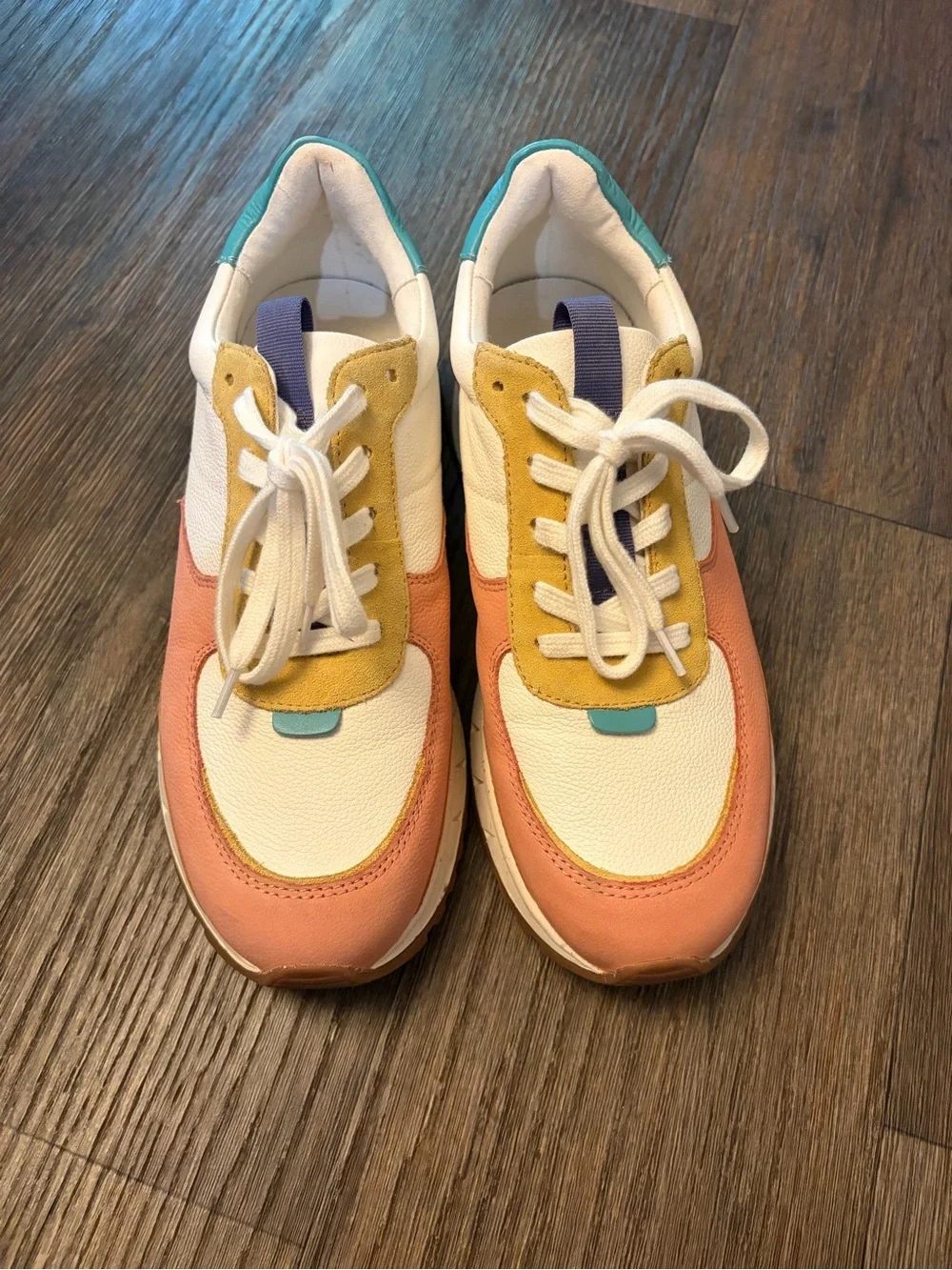 NWOT Madewell Kickoff Trainer Sneakers Colorblock Leather Womens Size 8.5